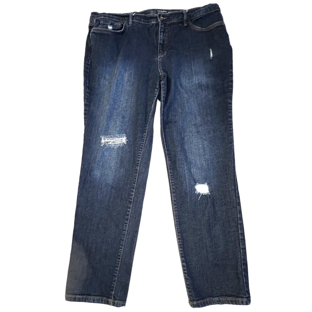 Denim & Co. Women's Jeans Sz 18WT Tall Classic Denim Straight Blue A305606